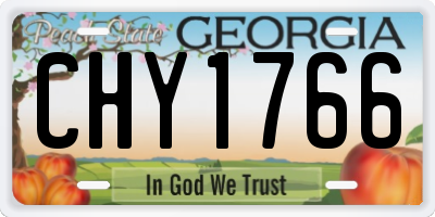 GA license plate CHY1766