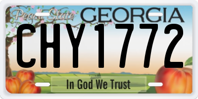 GA license plate CHY1772
