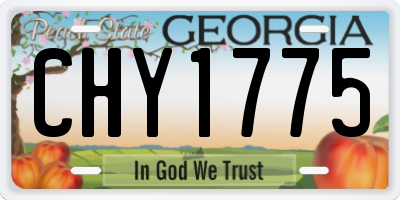 GA license plate CHY1775