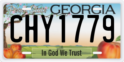 GA license plate CHY1779