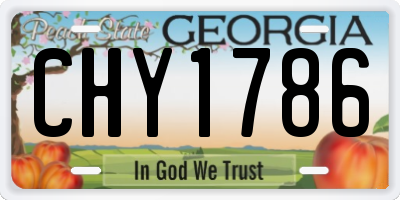 GA license plate CHY1786