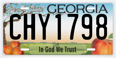 GA license plate CHY1798