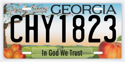 GA license plate CHY1823