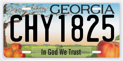 GA license plate CHY1825