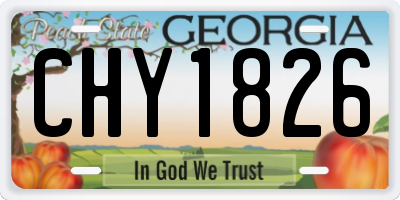 GA license plate CHY1826