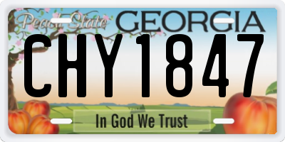 GA license plate CHY1847