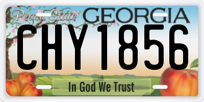 GA license plate CHY1856