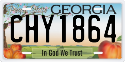 GA license plate CHY1864