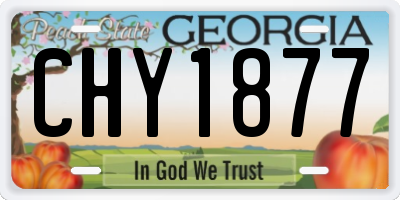 GA license plate CHY1877