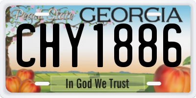 GA license plate CHY1886
