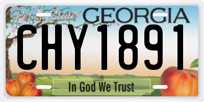 GA license plate CHY1891