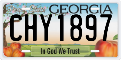 GA license plate CHY1897