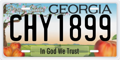 GA license plate CHY1899
