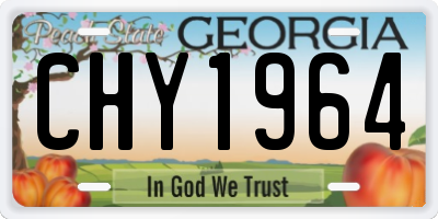GA license plate CHY1964