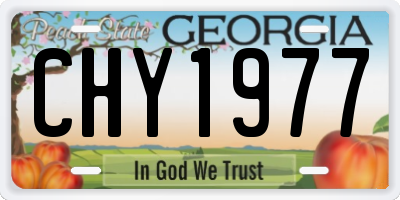 GA license plate CHY1977