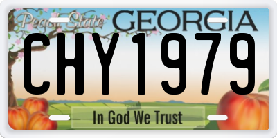 GA license plate CHY1979