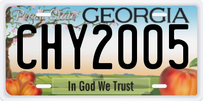 GA license plate CHY2005