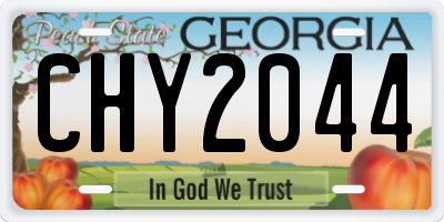 GA license plate CHY2044