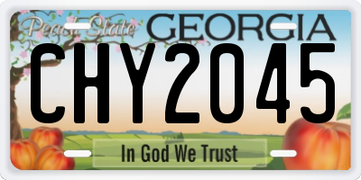 GA license plate CHY2045