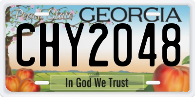 GA license plate CHY2048