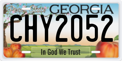 GA license plate CHY2052