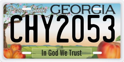 GA license plate CHY2053
