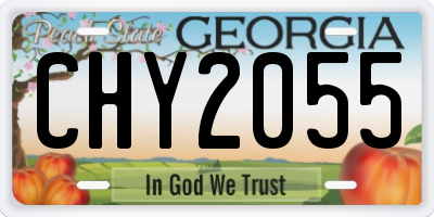 GA license plate CHY2055