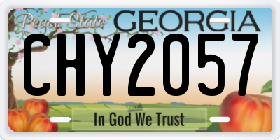 GA license plate CHY2057