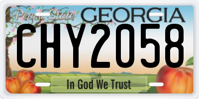 GA license plate CHY2058