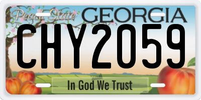 GA license plate CHY2059