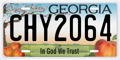GA license plate CHY2064