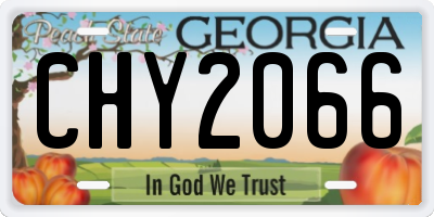GA license plate CHY2066