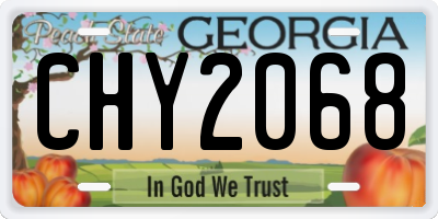 GA license plate CHY2068