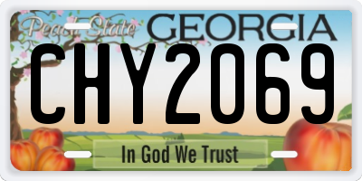 GA license plate CHY2069