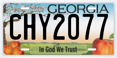 GA license plate CHY2077