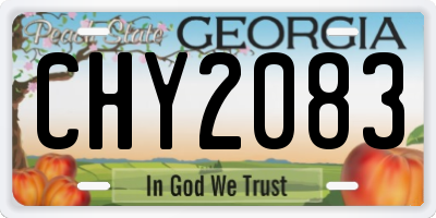 GA license plate CHY2083