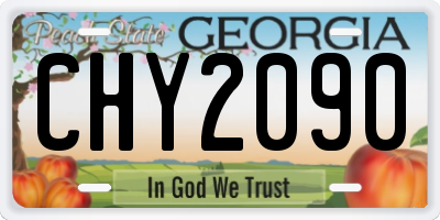 GA license plate CHY2090