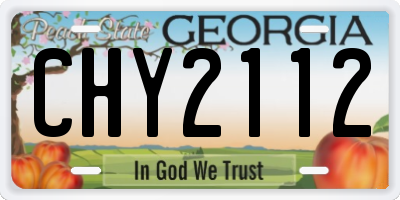 GA license plate CHY2112
