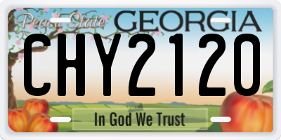 GA license plate CHY2120