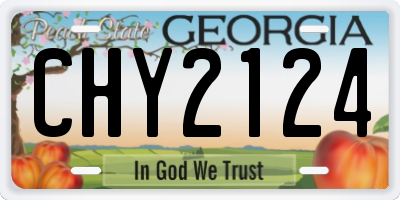 GA license plate CHY2124