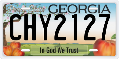 GA license plate CHY2127
