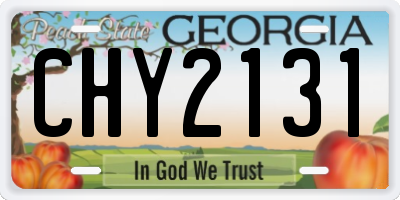 GA license plate CHY2131