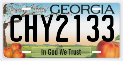 GA license plate CHY2133