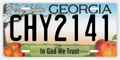 GA license plate CHY2141