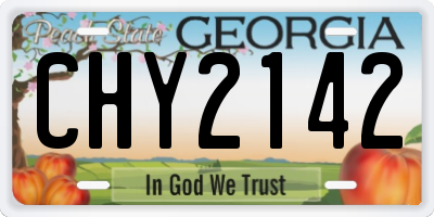 GA license plate CHY2142