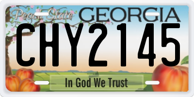GA license plate CHY2145