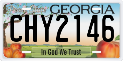 GA license plate CHY2146