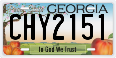 GA license plate CHY2151