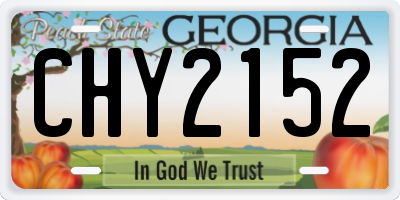 GA license plate CHY2152