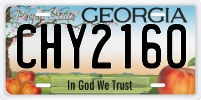 GA license plate CHY2160